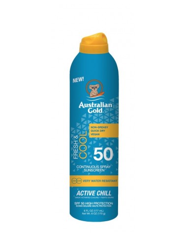 Australian Gold Fresh & Cool Spray Active Chill Sunscreen SPF50 177ml
